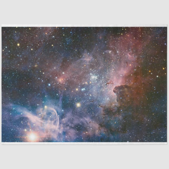 Red & Blue Carina Nebula Hubble Telescope Seidenpapier (Vorderseite)