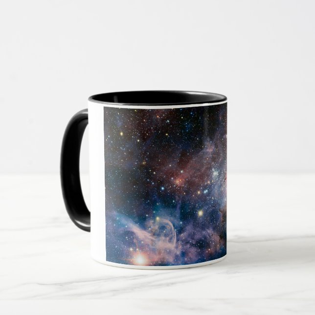 Red & Blue Carina Nebula Hubble Telescope Tasse (Vorderseite Links)