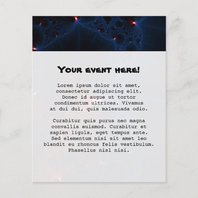 Red Blue Cells Fraktal Art Flyer (Vorne)