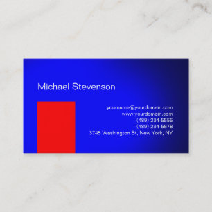 Red Blue Consultant Business Card Visitenkarte