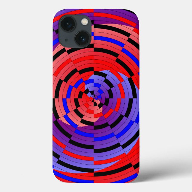 Red & Blue Counter Spiral von Kenneth Yoncich Case-Mate iPhone Hülle (Rückseite)