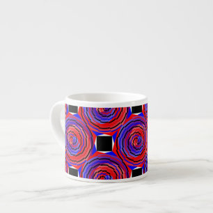 Red & Blue Counter Spiral von Kenneth Yoncich Espressotasse
