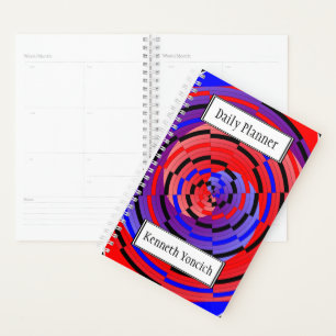 Red & Blue Counter Spiral von Kenneth Yoncich Planer