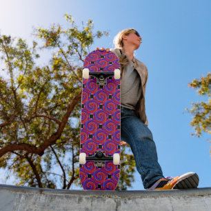 Red & Blue Counter Spiral von Kenneth Yoncich Skateboard