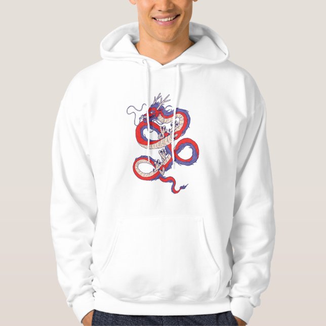 Red Blue Dragon Hoodie (Vorderseite)