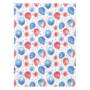 Red Blue Festive Balloons 4. Juli Tablecloth Tischdecke