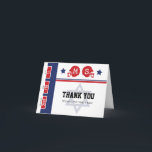 Red Blue Football Ticket Bar Mitzvah Vielen Dank Dankeskarte<br><div class="desc">Personalisieren Sie dieses Fußball Ticket Vielen Dank Karte für Ihre Bar Mitzvah Dankeschön Notizen. Ideal für Ihr Fußballthema Bar Mitzvah Party. Die Farben sind Rot und Navy Blau. Fügen Sie ein vollständiges Bild auf der Innenseite, um Ihr Lieblings-Foto zu zeigen oder entfernen, um leer verlassen! Personalisieren Sie Ihre eigene Nachricht...</div>