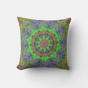 Red Blue Green Christmas Kaleidoskop Pillow Kissen