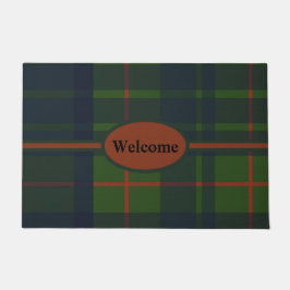 Red Blue Green Tartan Kariert Scottish Kariert Doo Fußmatte