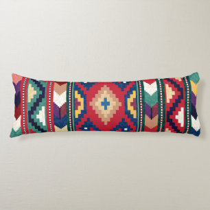 Red Blue Green Yellow White Oriental Kilim Rug Seitenschläferkissen