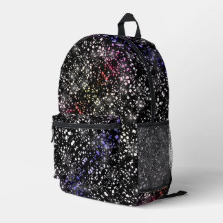Red Blue Imitats Glass Glitzer Sparkon Bedruckter Rucksack