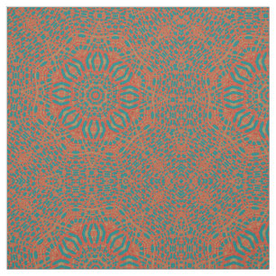 Red Blue Kaleidoscope Geometric Print Pattern Fabr Stoff