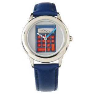 Red Blue Mathe Lehrer Mathematiker Rechner zusehen Armbanduhr