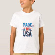 Red Blue Minimalistisch Made in USA Independence D