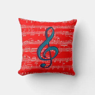 Red Blue Music Kissen