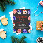 Red Blue Niedlich Ornament Baubles Party Einladung<br><div class="desc">Diese niedliche und festliche Weihnachtsfeier lädt zu einem festlichen Party ein. Es sind handgezeichnet hellrote, blaue, weiße, schwarze und grüne Ornamente, die um die Grenze herum angeordnet sind. Zu den Ornamenten zählen ein Weihnachtsmann, Schneeflocke, Baum und dekorative Ornamente. Es ist modern, cool, einzigartig und lustig; das perfekte Design, um es...</div>