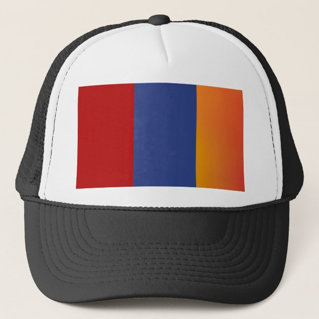 Red Blue Orange Hat Truckerkappe (Vorderseite)