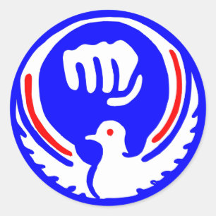 Red Blue Peace Dove Stickers Martial Arts Symbole