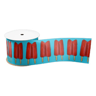 Red Blue Popsicles Cherry Twin Pop 4. Juli USA Satinband
