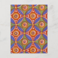 Red Blue Rustic farbenfroher Kreis Ägypten Kunstmu