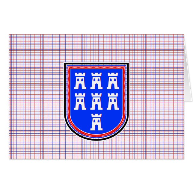 Red Blue Saxon Sign (Vorderseite (Horizontal))