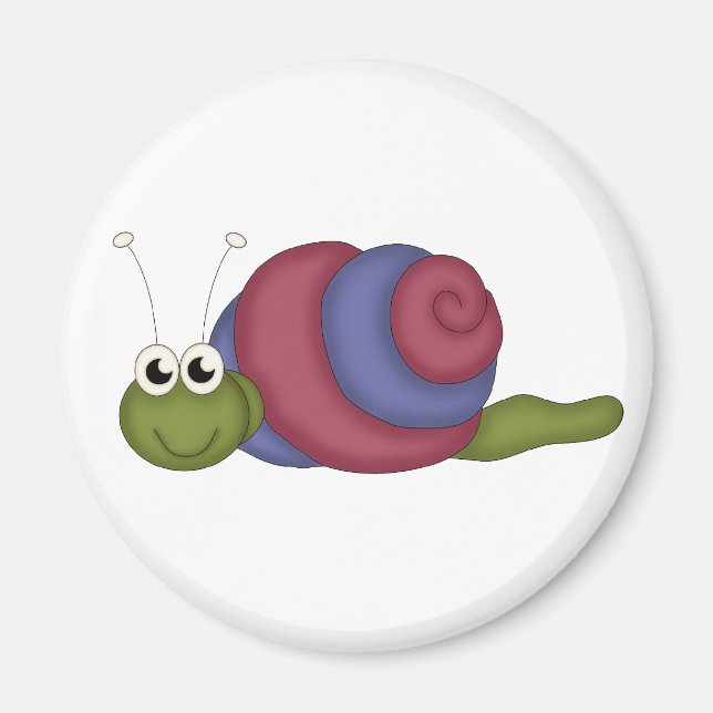 Red & Blue Snail Magnet (Vorne)