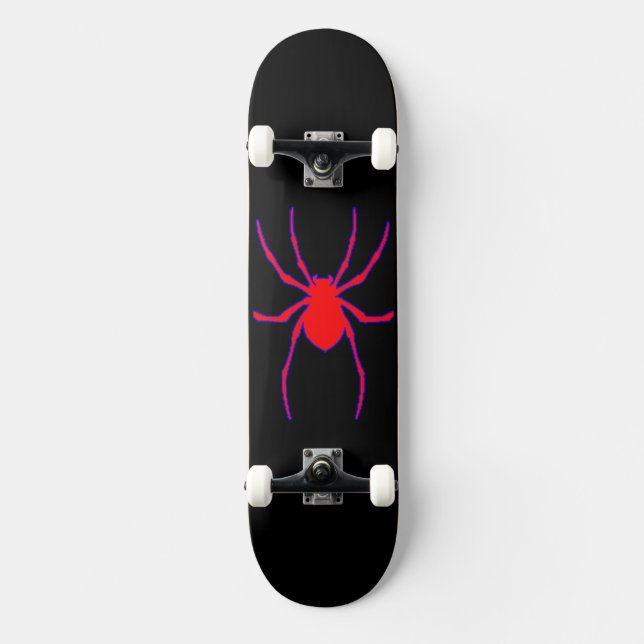Red Blue Spider Skateboard Design (Vorderseite)
