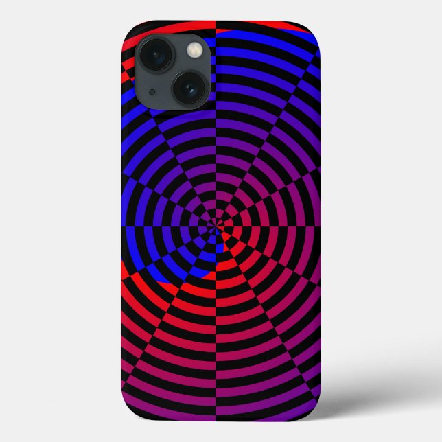 Red & Blue Spiral von Kenneth Yoncich Case-Mate iPhone Hülle (Rückseite)