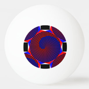 Red & Blue Spiral von Kenneth Yoncich Tischtennisball