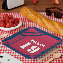 Red & Blue Sports Themenpapier Plakat Pappteller