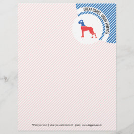 Red Blue Star Great Dane