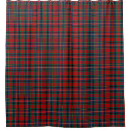 Red, Blue und Green Scottish MacPherson Tartan Duschvorhang