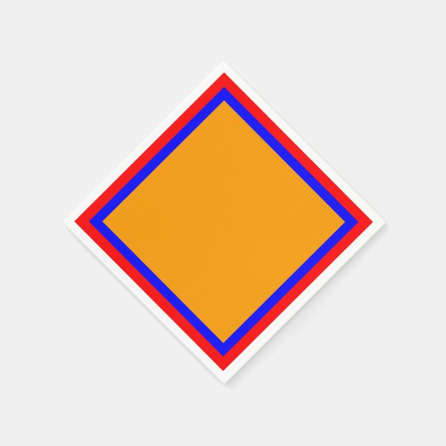 Red Blue und Orange Paper Napkins Serviette (Ecke)