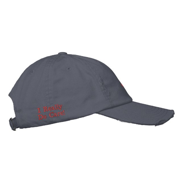Red & Blue USA "I wirklich do Care" erschüttert Bestickte Baseballkappe (Rechts)