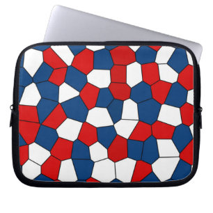Red Blue White Pattern Laptopschutzhülle