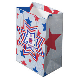Red, Blue, White Star American Slogan Mittlere Geschenktüte