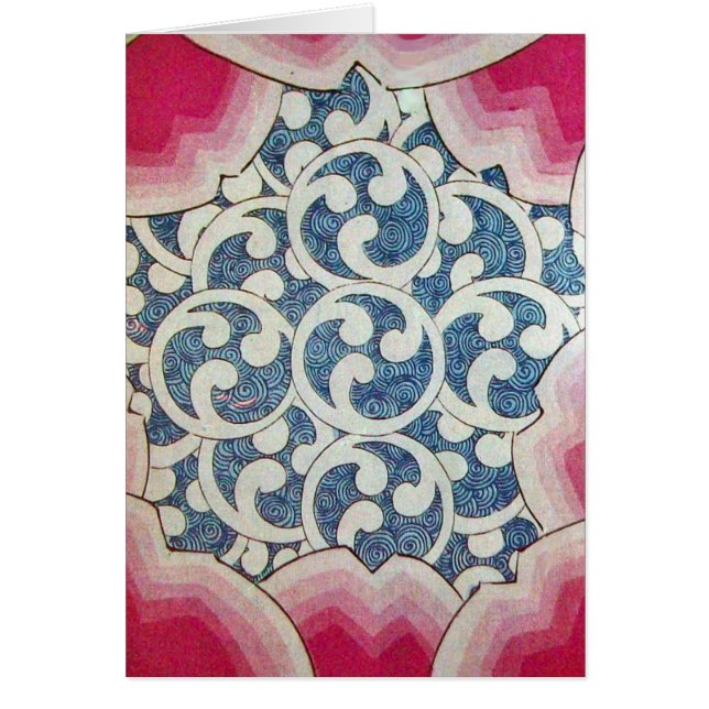 RED BLUE WHITE WAVES, ABSTRAKTE WIRBEL Japanisch (Vorne)