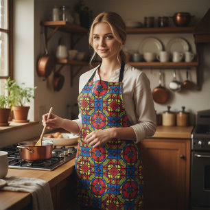 Red Blue Yellow African Tribal Pattern Schürze