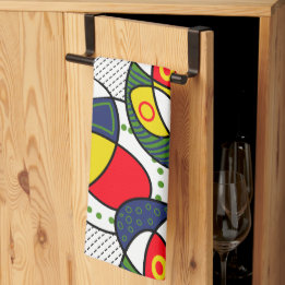 Red Blue Yellow Green Beach Ball Geschirrtuch