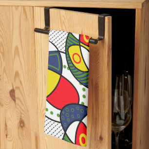 Red Blue Yellow Green Beach Ball Geschirrtuch