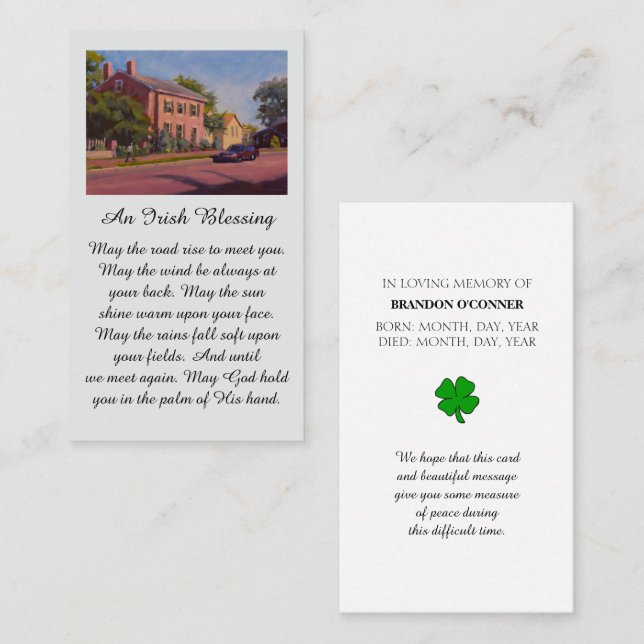 Red Blue Yellow Green Safely Home Visitenkarte (Vorne/Hinten)