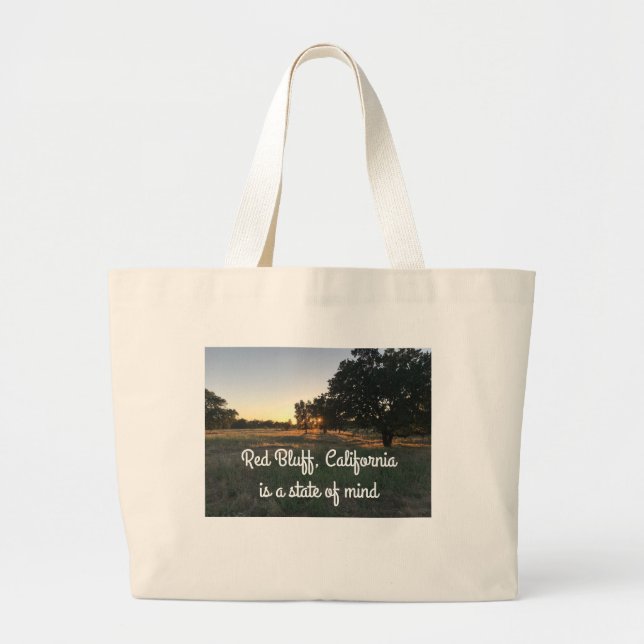 Red Bluff California Tote Bag mit Landschaftlichen Jumbo Stoffbeutel (Vorne)