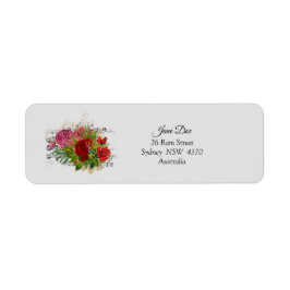 Red Blume Address Labels
