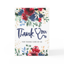 Red Blume Aquarell Stethoskop Krankenschwester dan