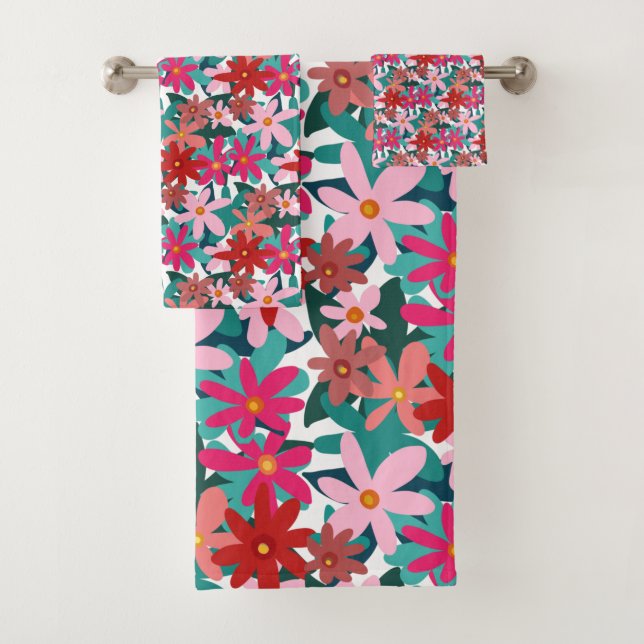 RED-BLUME BADHANDTUCH SET (Insitu)