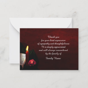 Red Blume Candle Vielen Dank Mitteilungskarte