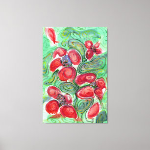 Red Blume Fantasy Leinwanddruck