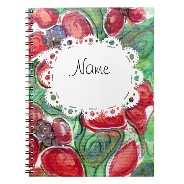 Red Blume Fantasy Notizblock (Vorderseite)