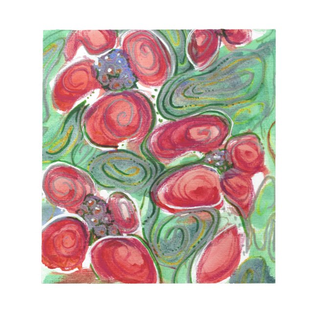 Red Blume Fantasy Notizblock (Vorderseite)