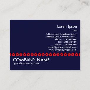 Red Blume Line - Navy Blue Visitenkarte